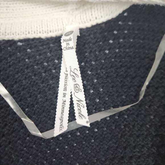 Lea & Viola Womens Striped Open Front Cardigan Size XL Black & White - Picture 4 of 10